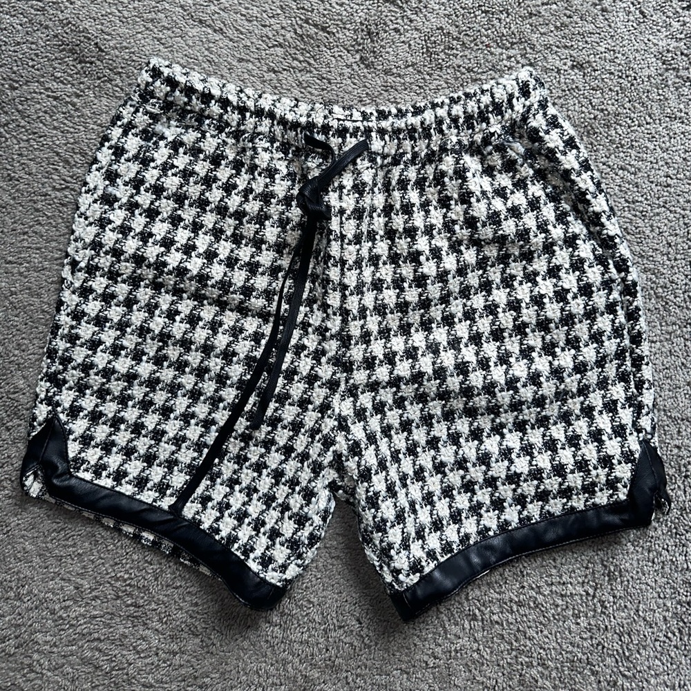 Fashion, nova shirts, black and white embroidery size medium